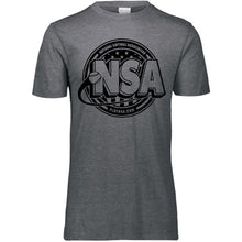 The DSG Apparel National Softball Association NSA Tone Tri Blend Short Sleeve Shirt offers fans a comfortable, classic grey tee with a stylish logo—perfect for showing support.