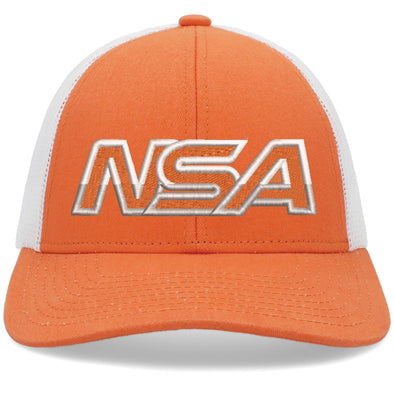 NSA Outline Series Orange Low-Pro Snapback Hat: P114-TNGWH