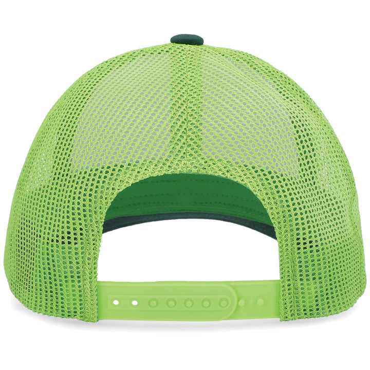 NSA Outline Series Lime Low-Pro Snapback Hat: P114-WHLMDG