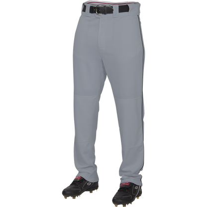 Rawlings Youth Premium Semi-Relaxed Baseball Pants with Piping (YPRO150P) styled with black shoes.