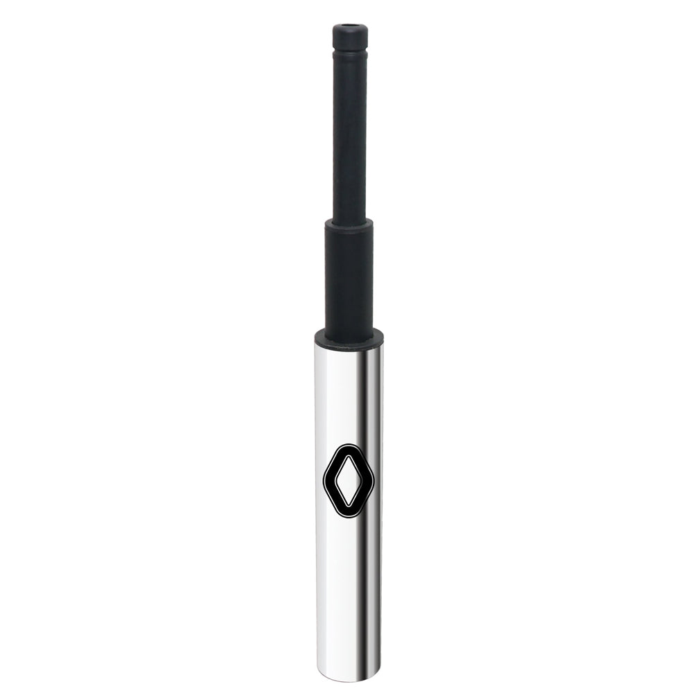 Keep your space organized after using the Bownet ProMag Batting Tee (BN-PROMAG TEE) by Bownet with this telescoping magnetic pickup tool, featuring a black handle, silver body, and black diamond-shaped logo on the side.