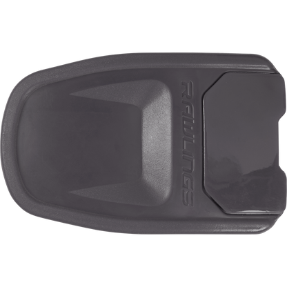 Pair your Rawlings R16 Reverse Batting Helmet Extension (Jaw Guard) with a stylish black Rawlings umpire ball bag holder, featuring an embossed logo and contoured design for a professional look.