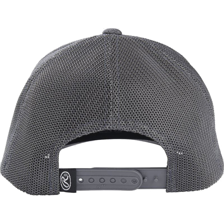 Rawlings Leather Patch Gray Snapback Hat: RSGLPH-GR