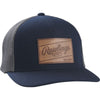 Rawlings Leather Patch Navy Snapback Hat: RSGLPH-N