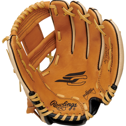 A Rawlings Sure Catch 10.5" Youth Baseball Glove (model SC105TCI) by Rawlings, shown on a white background.