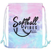 National Softball Association NSA Softball Vibes Tie Dye Drawstring Bag