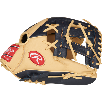A Rawlings Select Pro Lite 11.5" Manny Machado Baseball Glove (SPL150MMC) is shown on a white background.