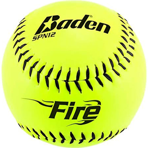 Baden NSA Fire ICON 12" 44/400 Synthetic Slowpitch Softballs: SPN12
