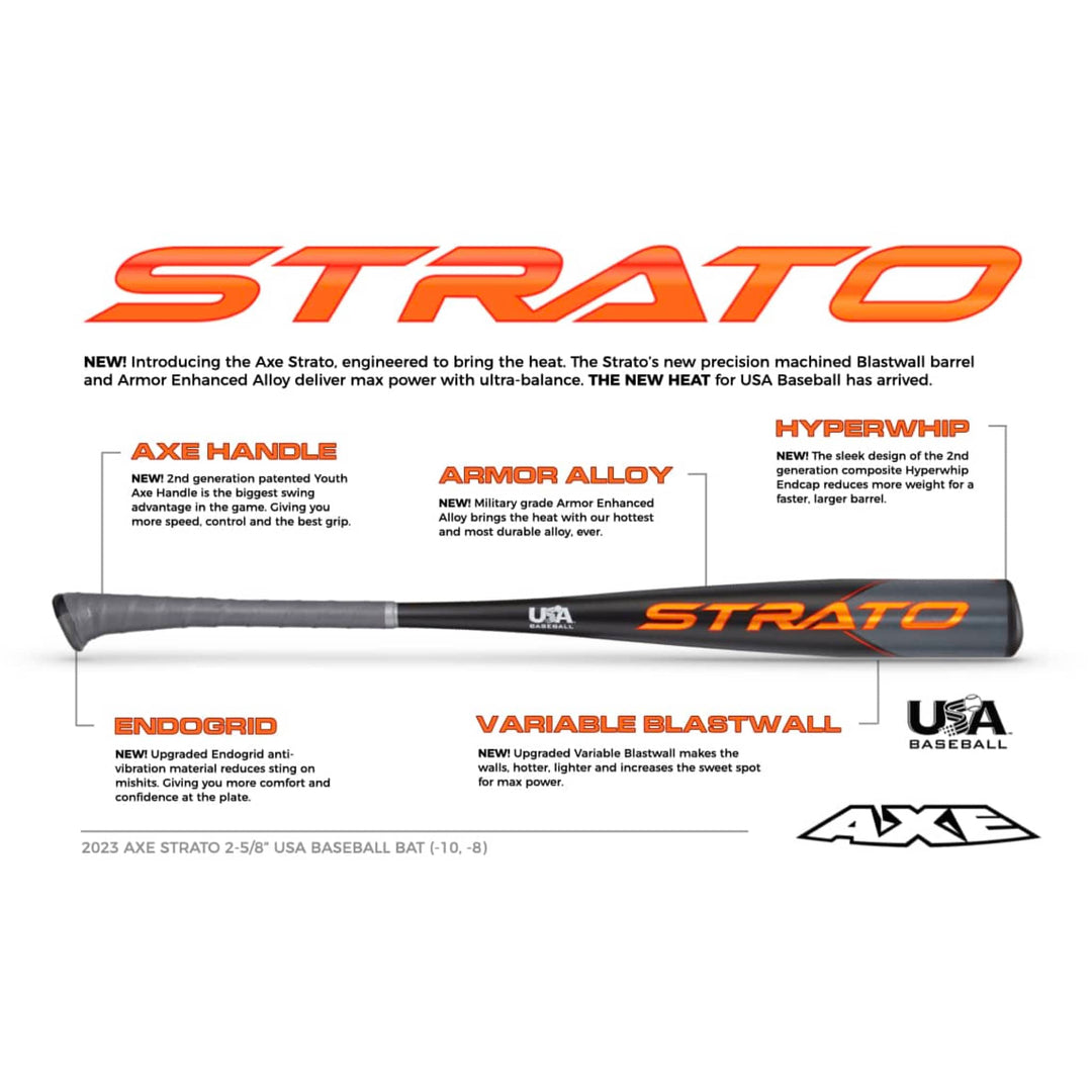 2023 AXE Strato -10 (2 5/8") USA Baseball Bat: L185K