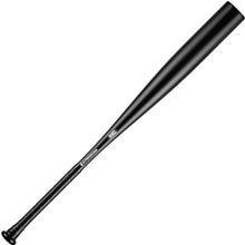 A 2022 StringKing Metal 2 Pro (-3) BBCOR Baseball Bat (SKMTL2PRBB) by StringKing, featuring a black finish, textured grip handle, and extended barrel, is displayed diagonally on a white background.