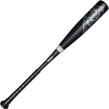 The 2023 Victus NOX 2 (-8) 2 3/4" USSSA Baseball Bat by Victus is a black two-piece hybrid bat with a textured grip, silver accents near the barrel, and a military-grade aluminum barrel, displayed on a white background.