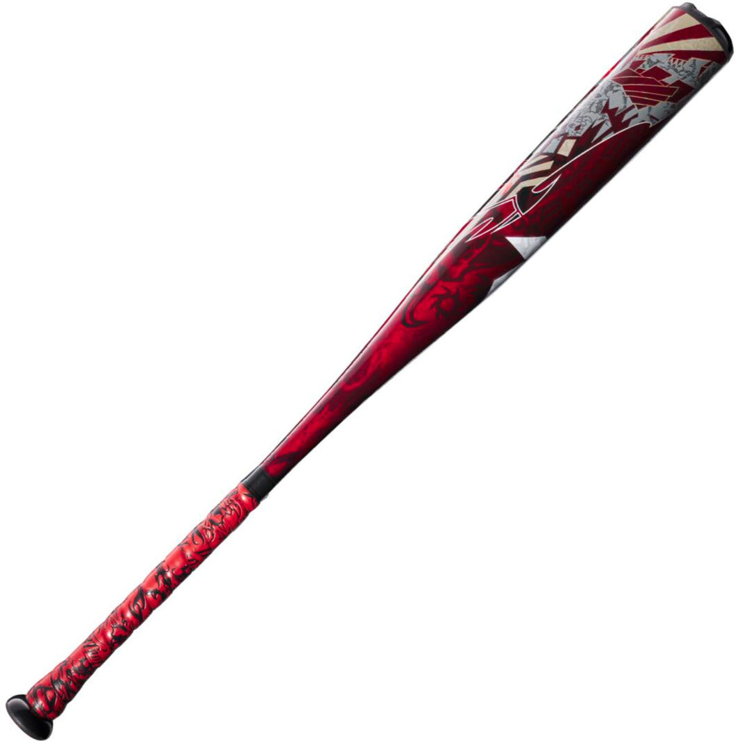 The 2023 DeMarini Voodoo One -5 (2 5/8") USA Baseball Bat (WBD2361010) features a sleek X14 Alloy Barrel and modern design.