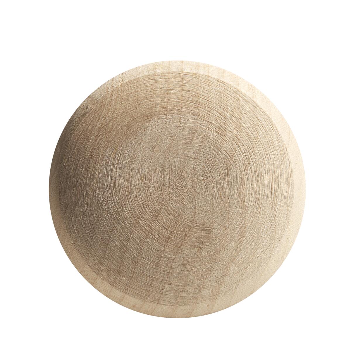 A smooth, round disc made from the same natural wood as the Louisville Slugger Genuine MIX Unfinished Baseball Bat (WBL2689010), shown against a white background.