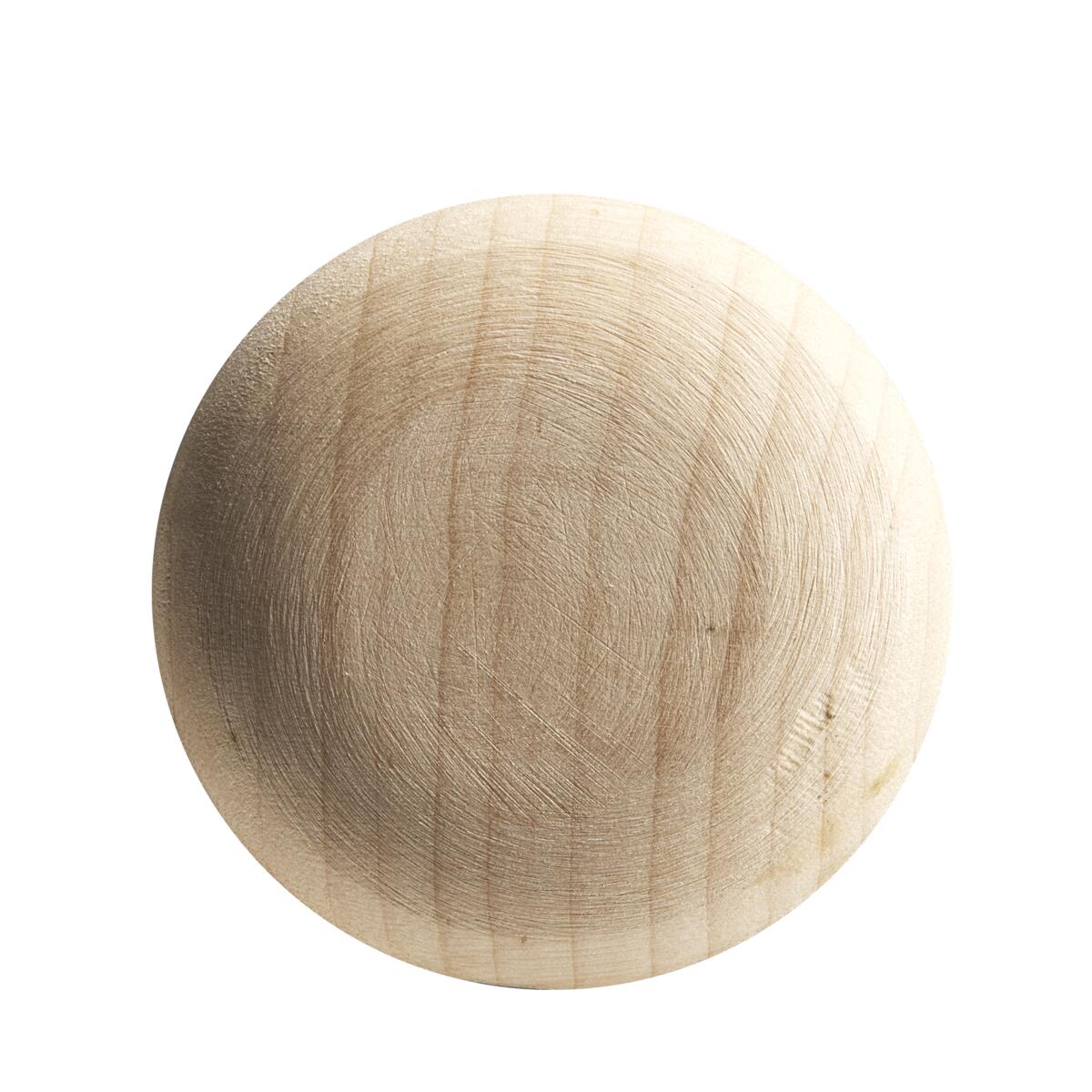 A round, smooth, light-colored wooden disc with visible grain patterns, reminiscent of the premium wood used in the Louisville Slugger Fungo K100 36" Wood Training Bat (WBL271101036), viewed from above against a white background.