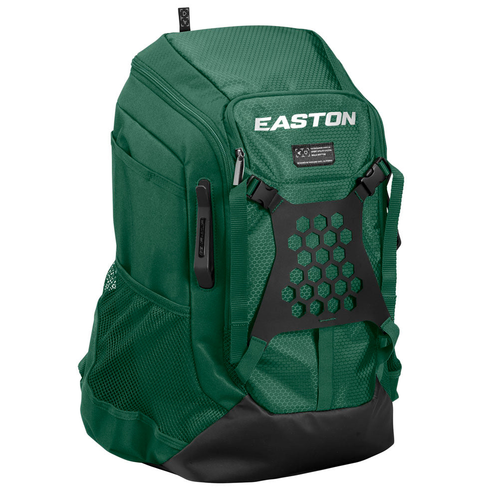 The Easton Walk Off NX Backpack (A159059) by Easton is a green mesh-design equipment bag, ideal for carrying your gear.