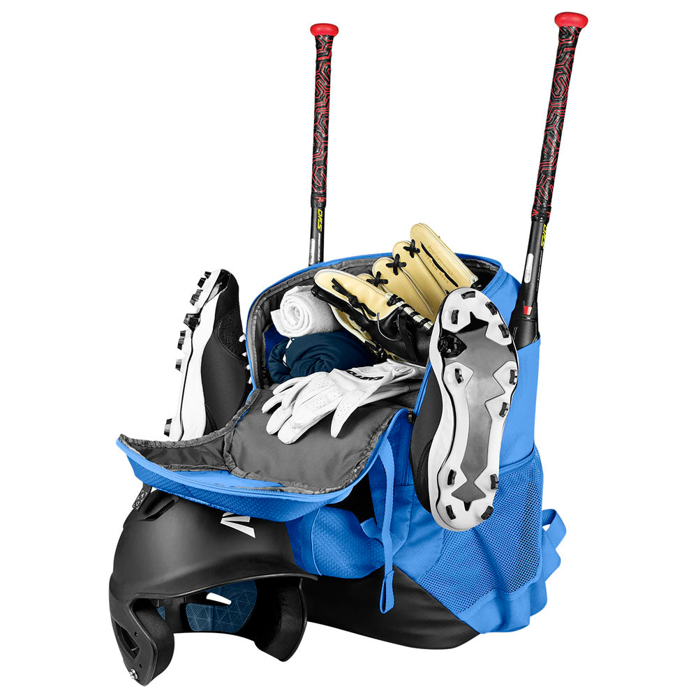 The Easton Walk Off NX Backpack by Easton is a convenient equipment bag designed to carry all your gear, including bats, gloves, and more.