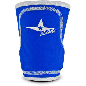 A royal knee pad with white trim and a white star logo above "ALL-STAR" on the front, perfect to pair with the All Star D3O Protection Compression Wrist Guard WG5000 for full protection.
