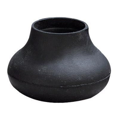 A round, black, matte-finished vessel with a wide base and curved sides has a slightly textured surface to reduce vibration—similar to how the Easton Bat Choke: A162953 by Easton enhances bat control.