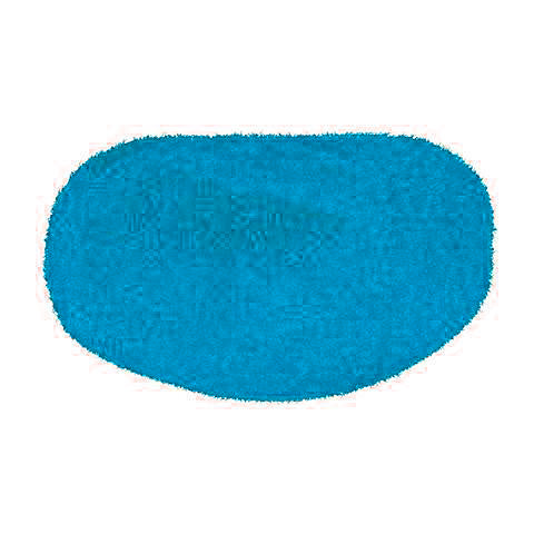 A blue, fuzzy-textured Rip It Chin Cup (DGCHIN) for Defense Softball Fielder's Mask shown on a white background, resembling softball mask padding.