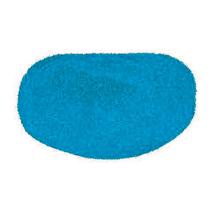 A blue, fuzzy-textured Rip It Chin Cup (DGCHIN) for Defense Softball Fielder's Mask shown on a white background, resembling softball mask padding.