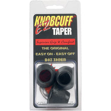 Markwort Knobcuff EZ Taper (3 Pack): KCEZ3 features three black rubber tapers in a clear plastic case—ideal for improving grip or choking up on your bat with easy on-off design from Markwort.