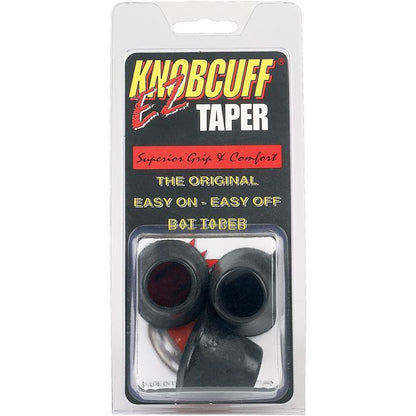 Markwort Knobcuff EZ Taper (3 Pack): KCEZ3 features three black rubber tapers in a clear plastic case—ideal for improving grip or choking up on your bat with easy on-off design from Markwort.