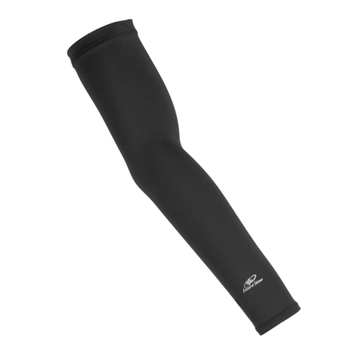 The Lizard Skins Lizark Skins Performance Arm Sleeve: ARMS5000 is a black youth compression sleeve with a small white logo near the wrist, shown on a plain white background.