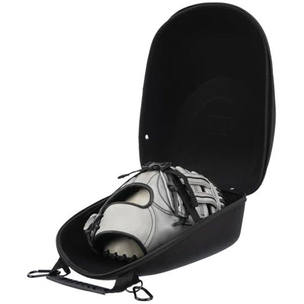 The Lizard Skins Glove Guardian (BAGGS100) is a crush-proof, gray glove case made from durable 600D polyester with a zipper and shoulder strap, ideal for superior baseball glove protection.