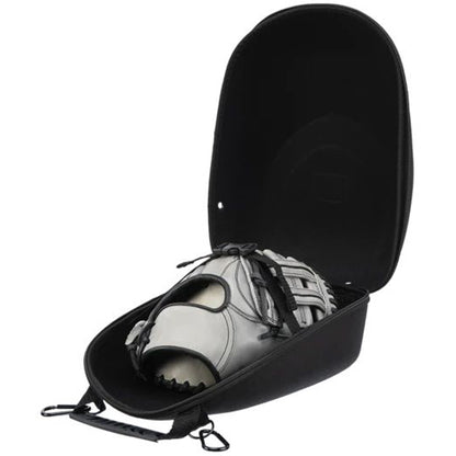 The Lizard Skins Glove Guardian (BAGGS100) is a crush-proof, gray glove case made from durable 600D polyester with a zipper and shoulder strap, ideal for superior baseball glove protection.