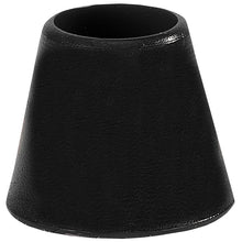 A black, cone-shaped rubber cap with a hollow center, like the Markwort Knobcuff EZ Taper (3 Pack): KCEZ3, from Markwort, is often used as a protective end for canes, walking sticks, or furniture legs.