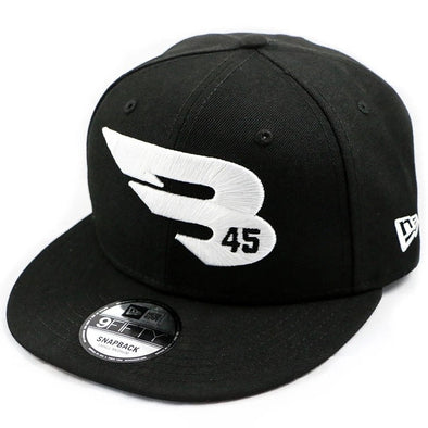 B45 Black 9FIFTY New Era Snapback Hat: 950-BLACK