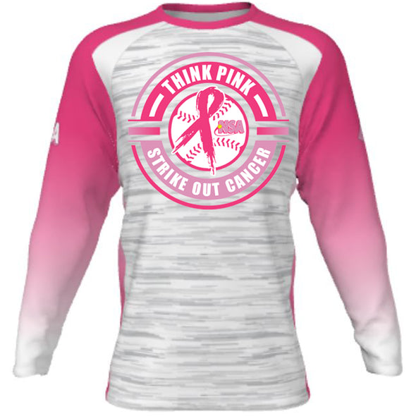 National Softball Association NSA Breast Cancer Awareness Sublimated Long Sleeve Shirt