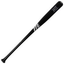 The Marucci RIZZ44 Anthony Rizzo Pro Model Maple Wood Bat (MVE2RIZZ44-BK) features black maple wood with white Marucci branding near the barrel, shown on a white background.
